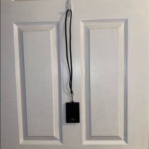 Coach Black ID Lanyard